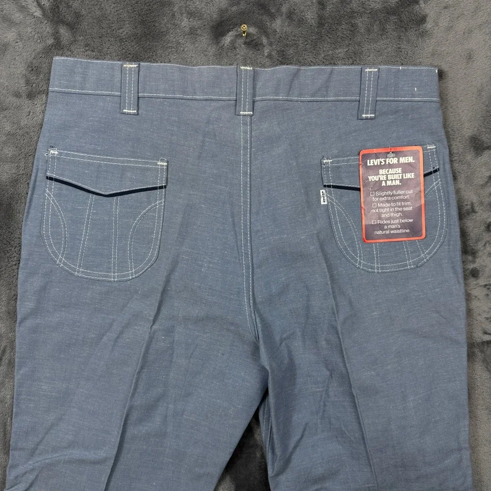 Levi's Trousers Mens 38 Blue New Vintage Deadstock Contrast Stitch Straight Leg